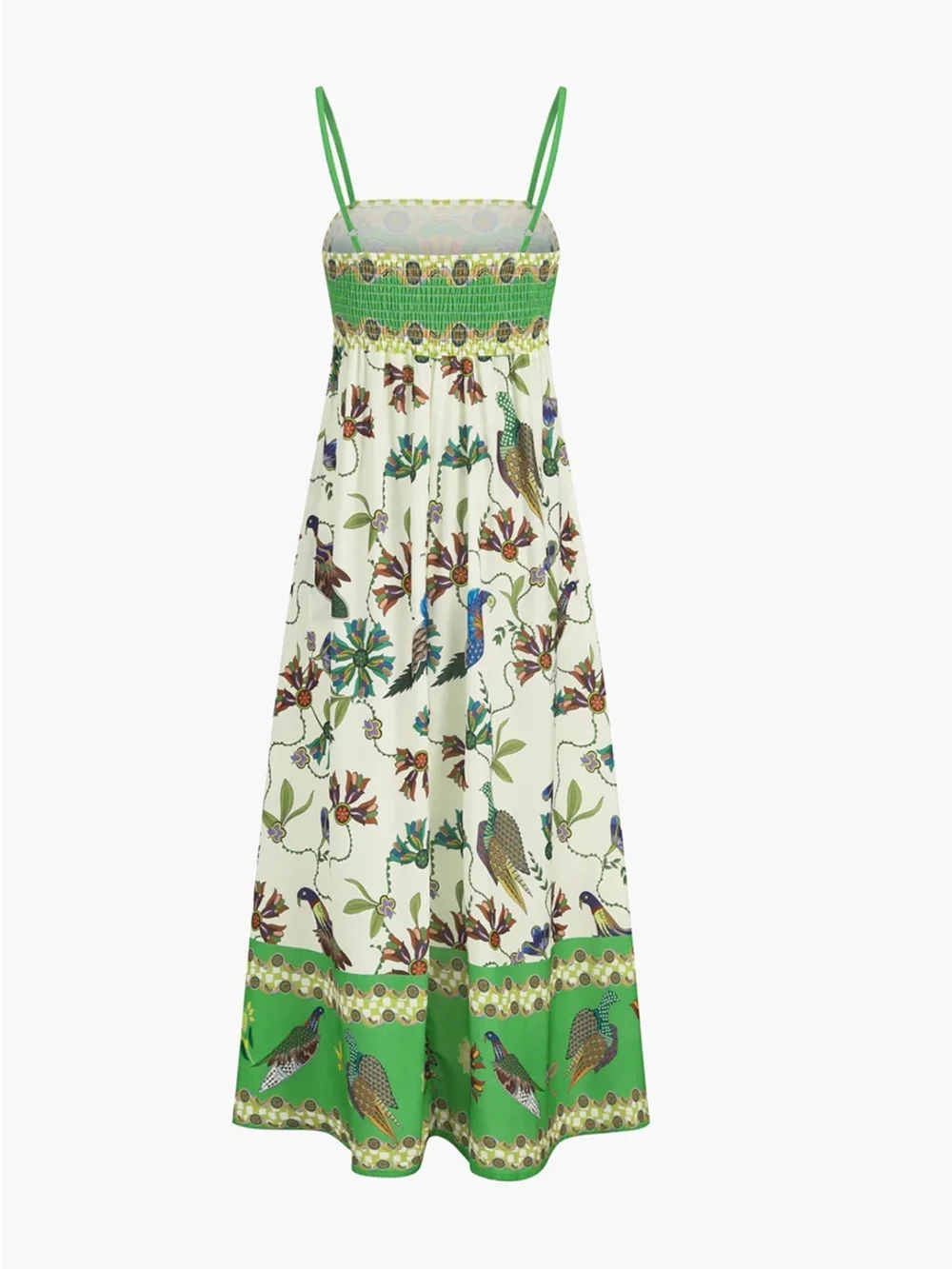 Commense Birdie Print Pockets Cami Long Dress Size Small NWT